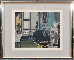 Georges Braque "Der Salon", Holzschnitt nach seinem Ölgemälde von 1944. Braque hat diesen Schnitt s