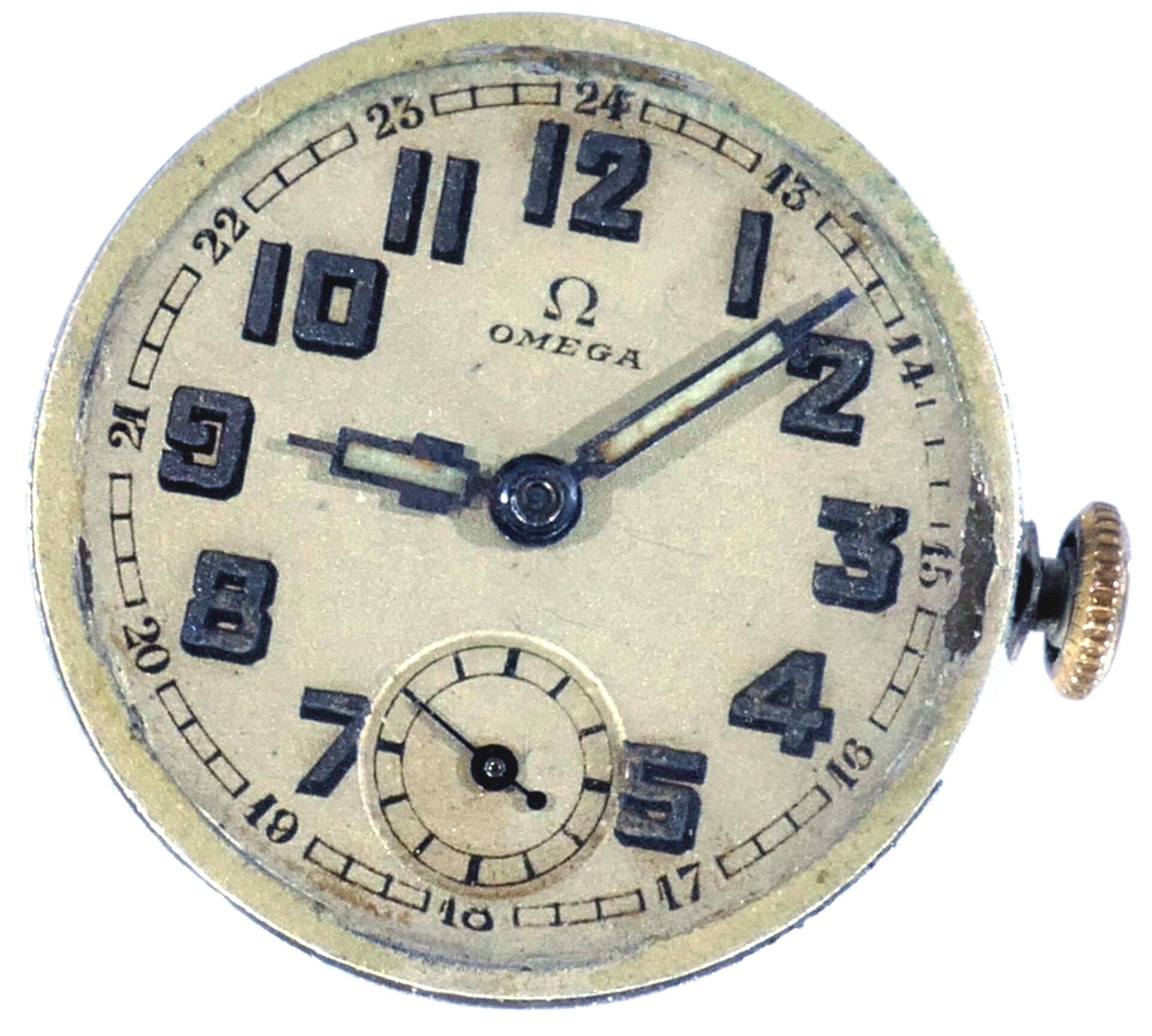 Omega - Unisex Armbanduhr der wohl 1930er / 40er Jahre, Werk mit Handauszug läuft an, 14K Gelbgoldg - Image 7 of 9