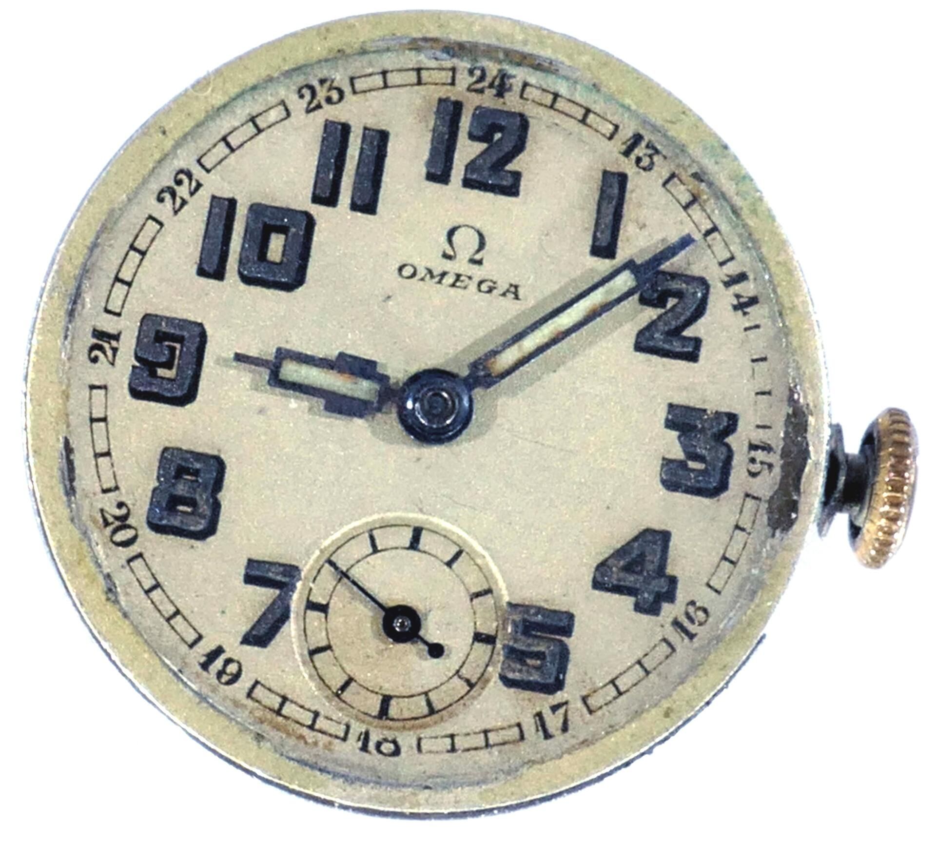 Omega - Unisex Armbanduhr der wohl 1930er / 40er Jahre, Werk mit Handauszug läuft an, 14K Gelbgoldg - Bild 7 aus 9