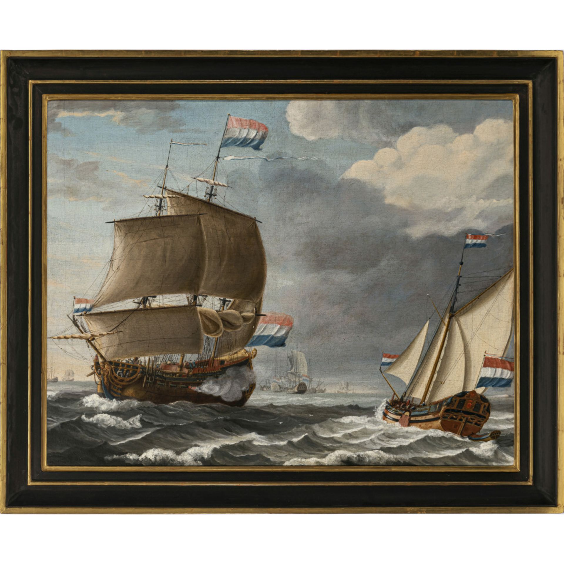 Niederlande (Lieve Verschuier, 1627 Rotterdam - 1686 ebenda, ?) 17th century - Navy - Image 2 of 2
