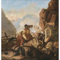 Johann Baptist Pflug, zugeschrieben - Szene aus dem Tiroler Befreiungskrieg