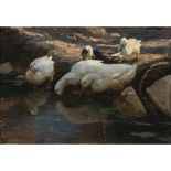 Alexander Koester - Five ducks on the bank