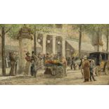 Frankreich End of 19th century - The Boulevard Montmartre in Paris