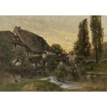 Karl Buchholz, zugeschrieben - Mill by the river