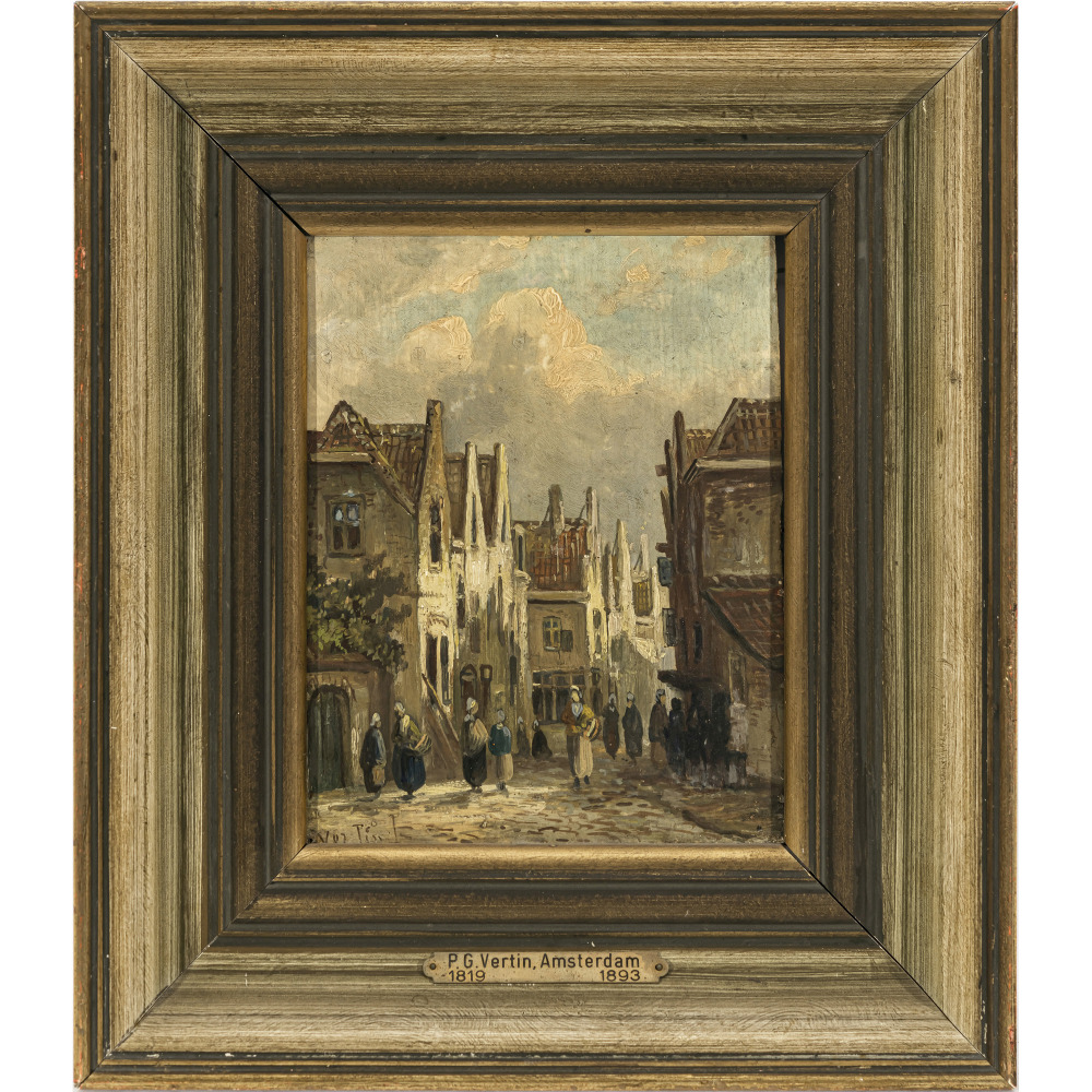 Pieter Gerard Vertin - Dutch street scene - Image 2 of 2