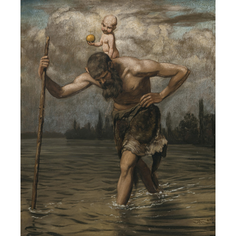 Hans Thoma - Saint Christopher