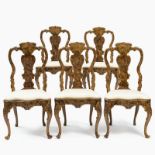 A set of five chairs - Abraham Roentgen manufactory (1711 Mülheim am Rhein - 1793 Herrnhut), Neuwied