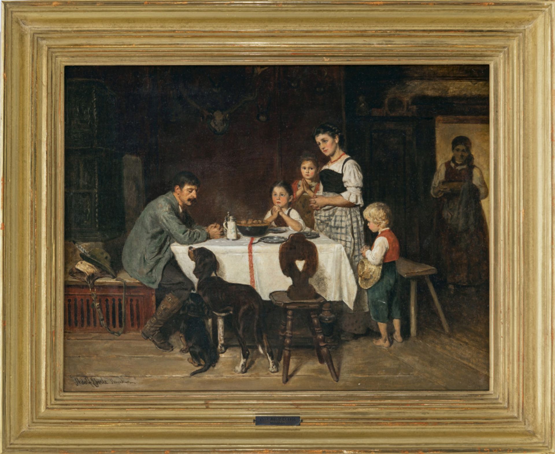 Adolf Eberle - Family saying grace - Image 2 of 2