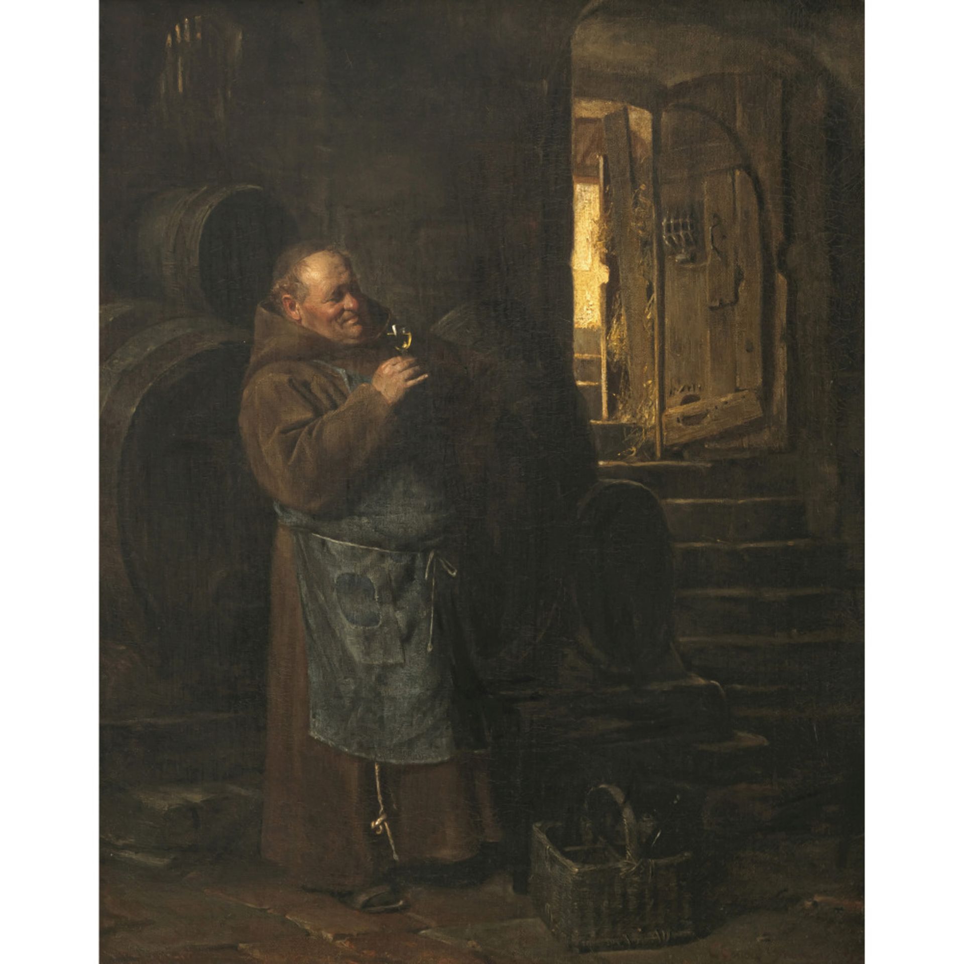 Eduard von Grützner - Cellarman in the wine cellar