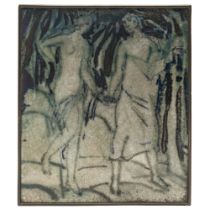 Reliefbild "Paradies" - Staatl. Majolika-Manufaktur Karlsruhe, Max Laeuger, 1927