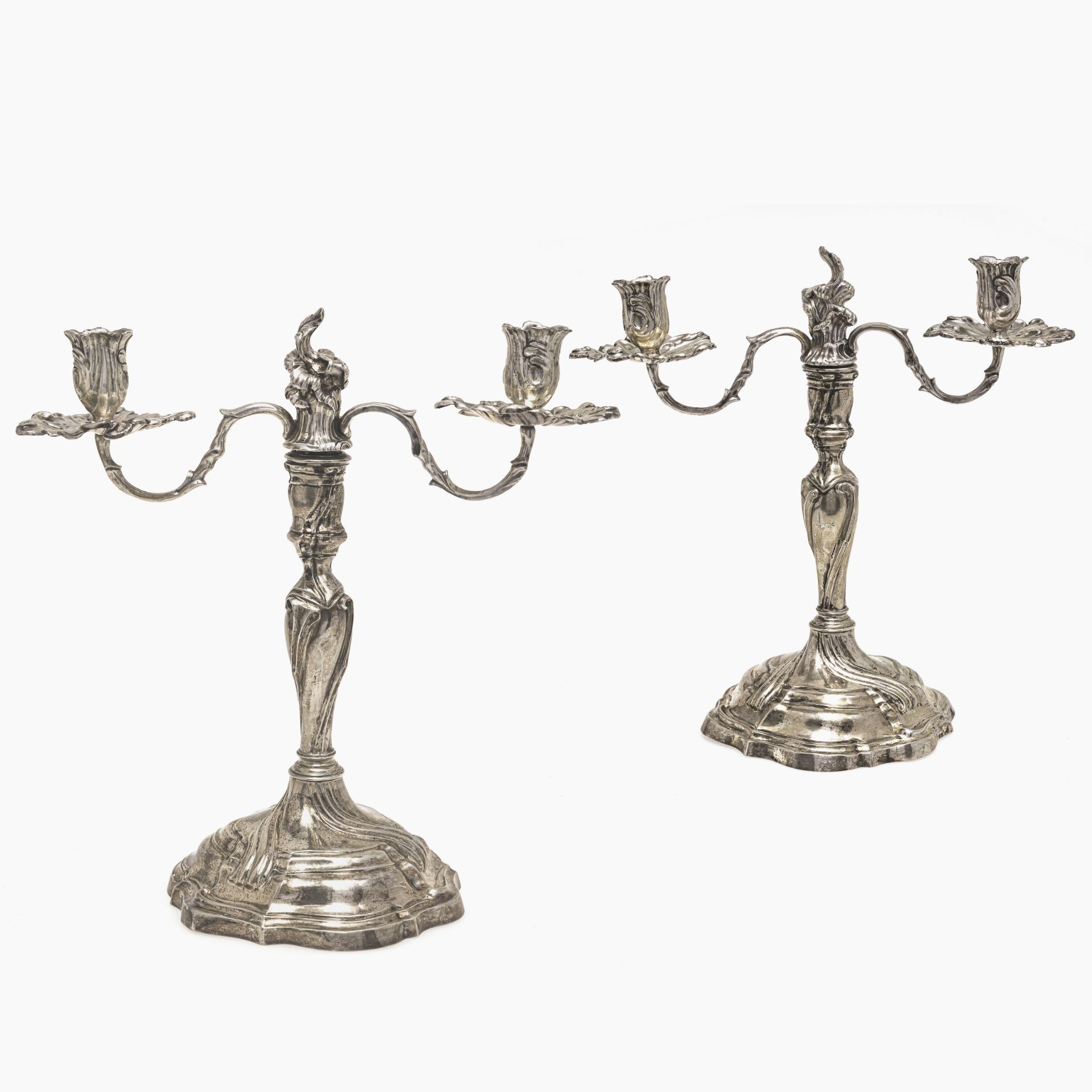 A pair of two-light girandoles - Augsburg, 1765 - 1767, Johann Philipp Heckenauer