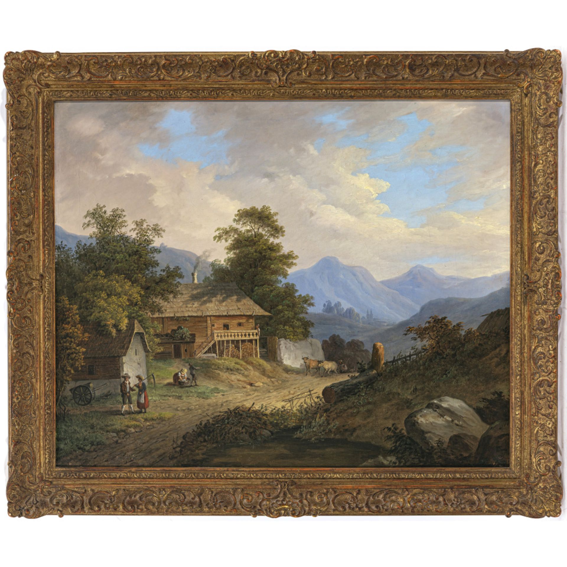 Matthias Rudolph Toma - Mountain landscape with farm - Image 2 of 2