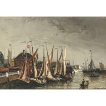 Friedrich Ernst Morgenstern - "Fischerhafen in Vlissingen"