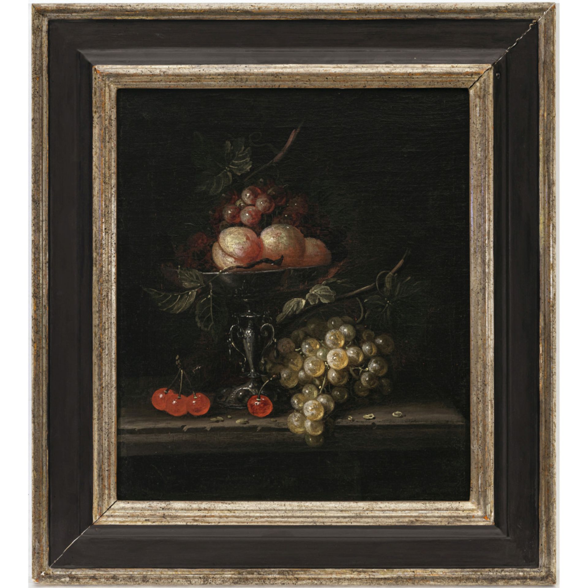 Jan Pauwel (II) Gillemans, zugeschrieben - Still life with fruit bowl - Still life with fruit, crab - Image 2 of 3