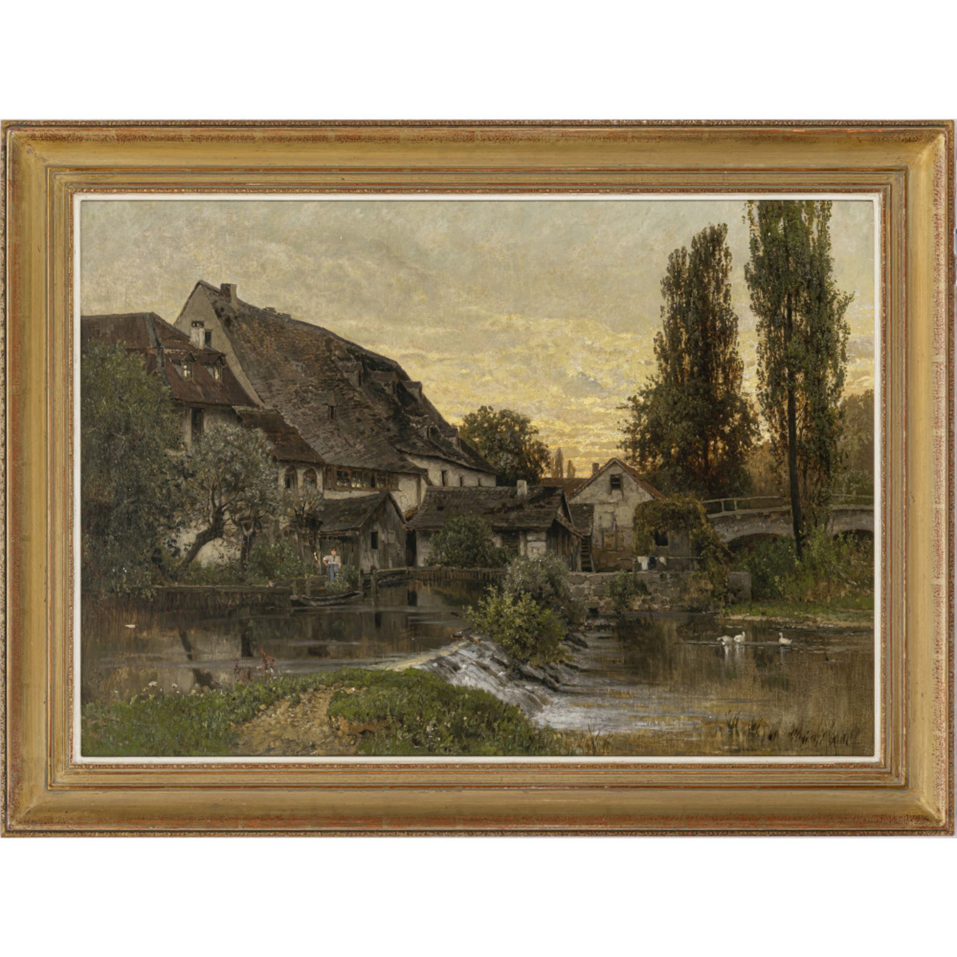 Karl Buchholz, zugeschrieben - Mill by the river - Image 2 of 2