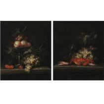 Jan Pauwel (II) Gillemans, zugeschrieben - Stillleben mit Obstschale - Stillleben mit Früchten, Kreb