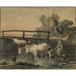 Wilhelm von Kobell - The ford in front of the jetty