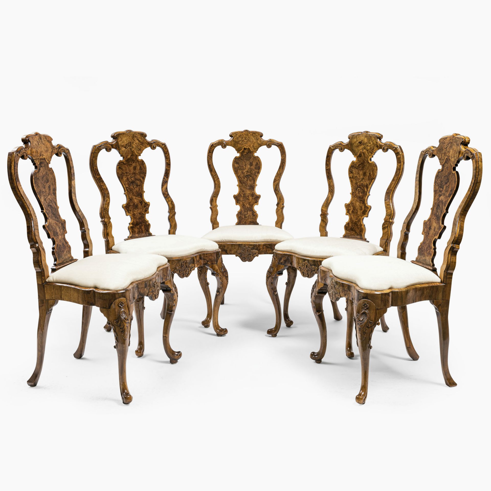 A set of five chairs - Abraham Roentgen manufactory (1711 Mülheim am Rhein - 1793 Herrnhut), Neuwied - Image 7 of 9