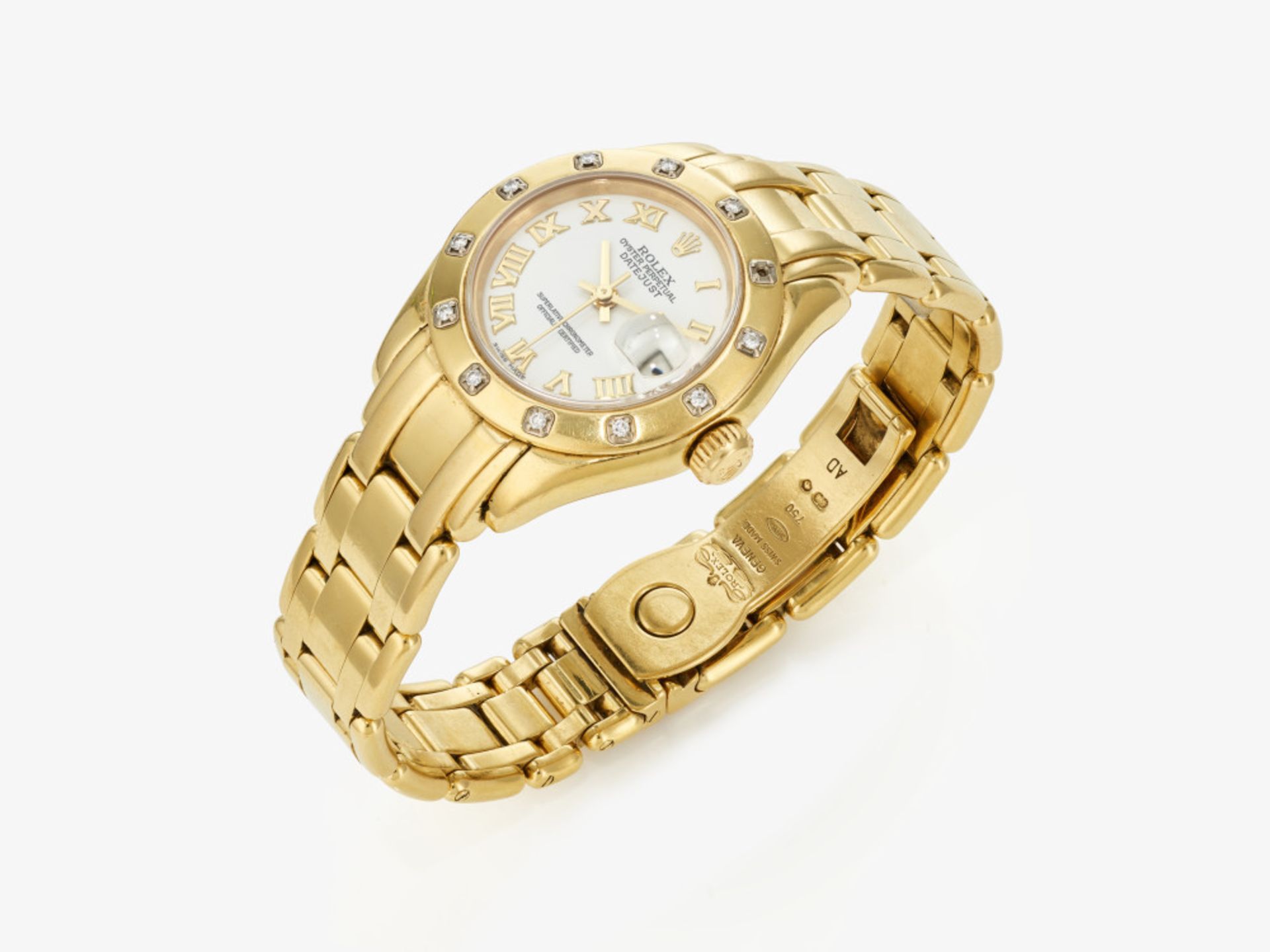 A ladies wristwatch - Geneva, ROLEX, DATE JUST, PEARLMASTER