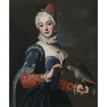 Ludwig Steiner, zugeschrieben war tätig in Wien - Young lady with parrot