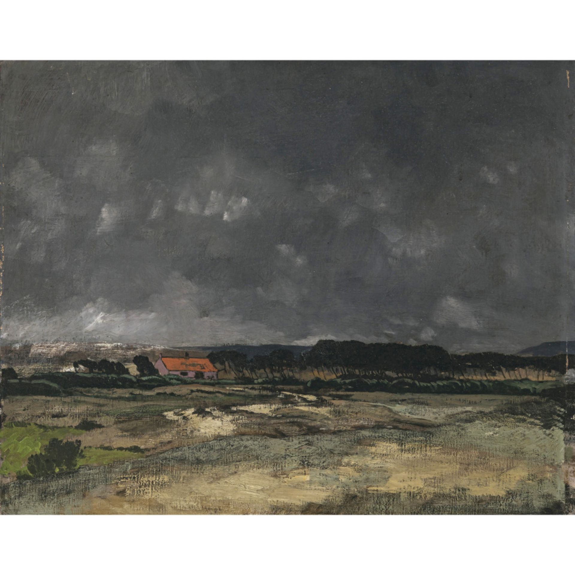 Toni (Anton) von Stadler - Landscape with approaching storm