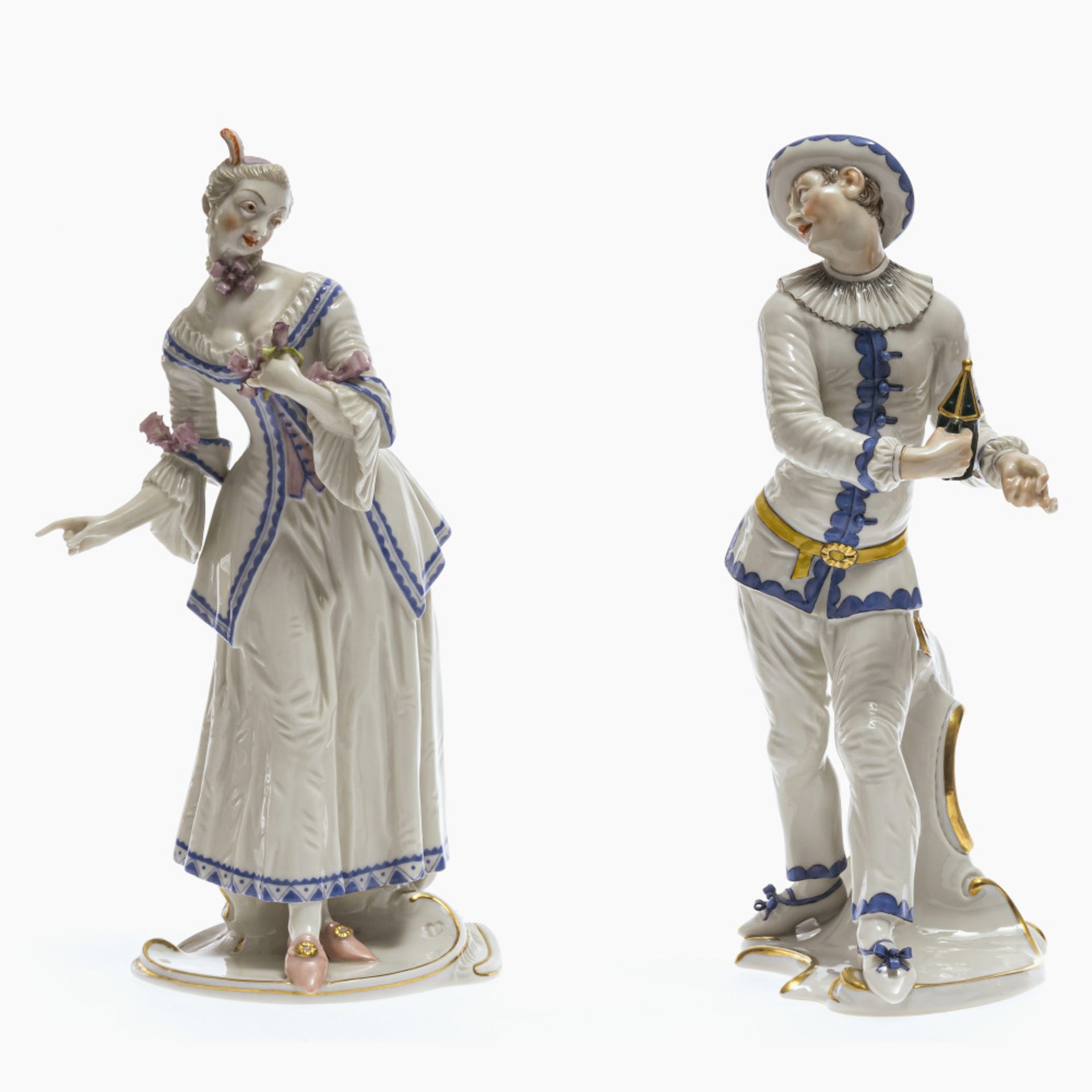 Komplette Serie von 16 Figuren der Commedia dellArte - Nymphenburg, nach Modell von F. A. Bustelli - Bild 4 aus 10