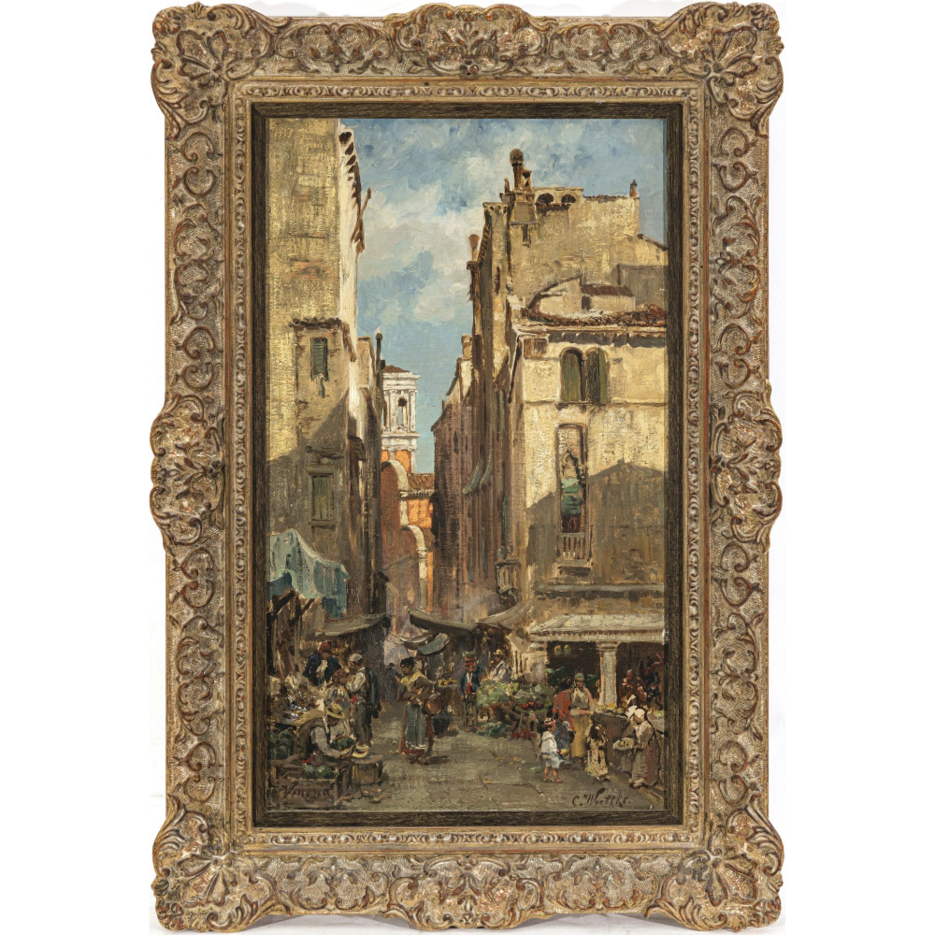 Carl Wuttke - Street scene in Venice - Image 2 of 2