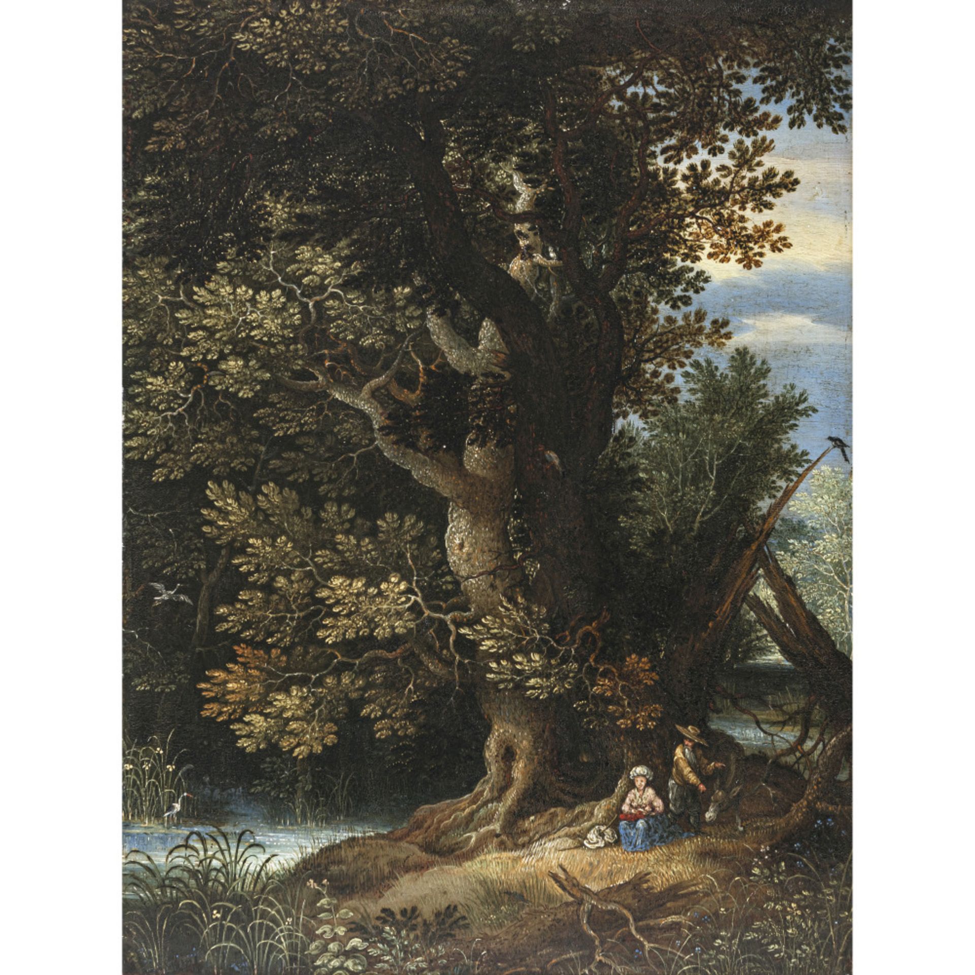 Jan Brueghel d. Ä., Art des - Tree landscape with the Rest on the Flight into Egypt
