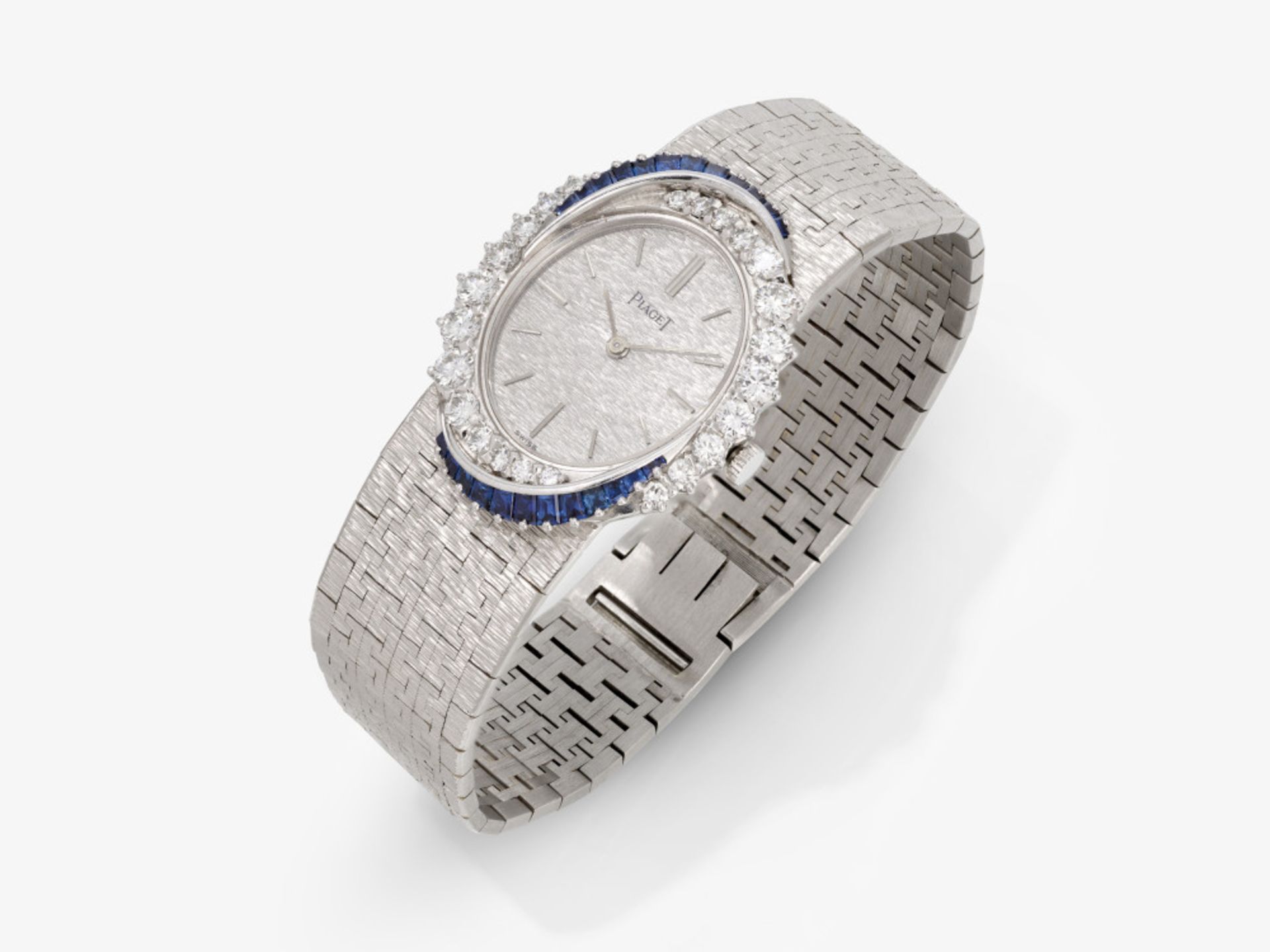 A ladies wristwatch with brilliant-cut diamonds and sapphires - Geneva, 1970s-1980s, PIAGET, referen