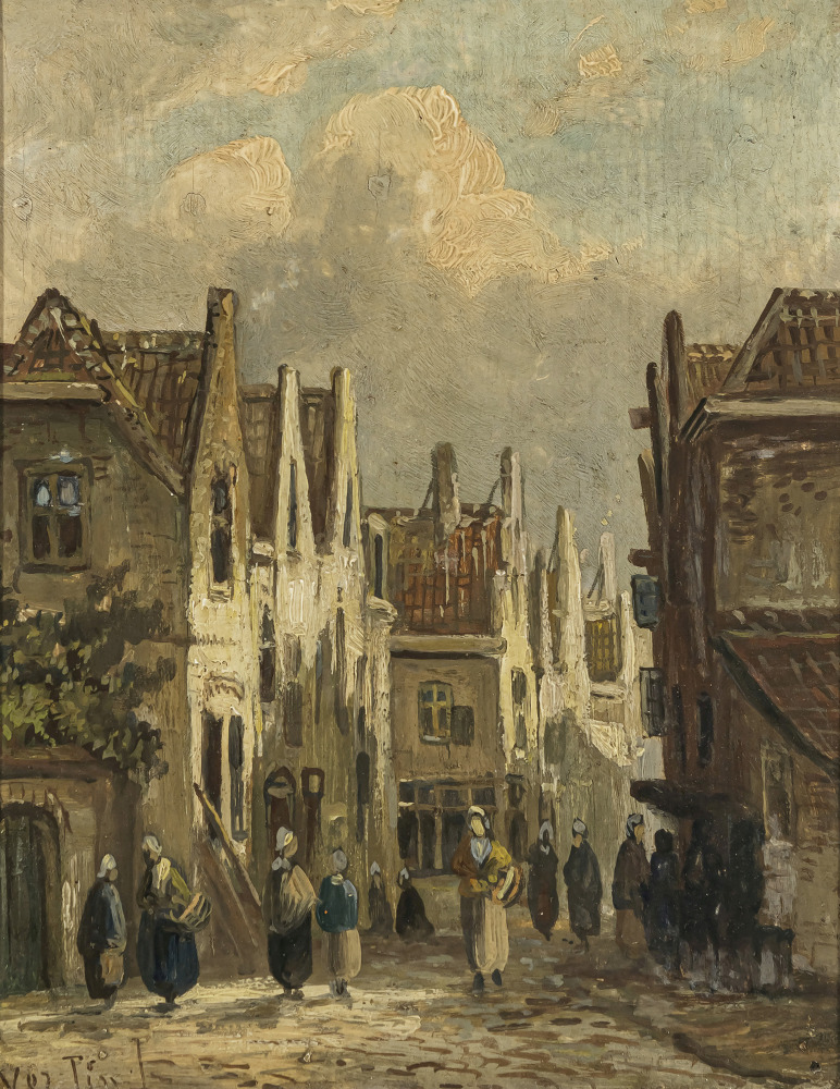 Pieter Gerard Vertin - Dutch street scene