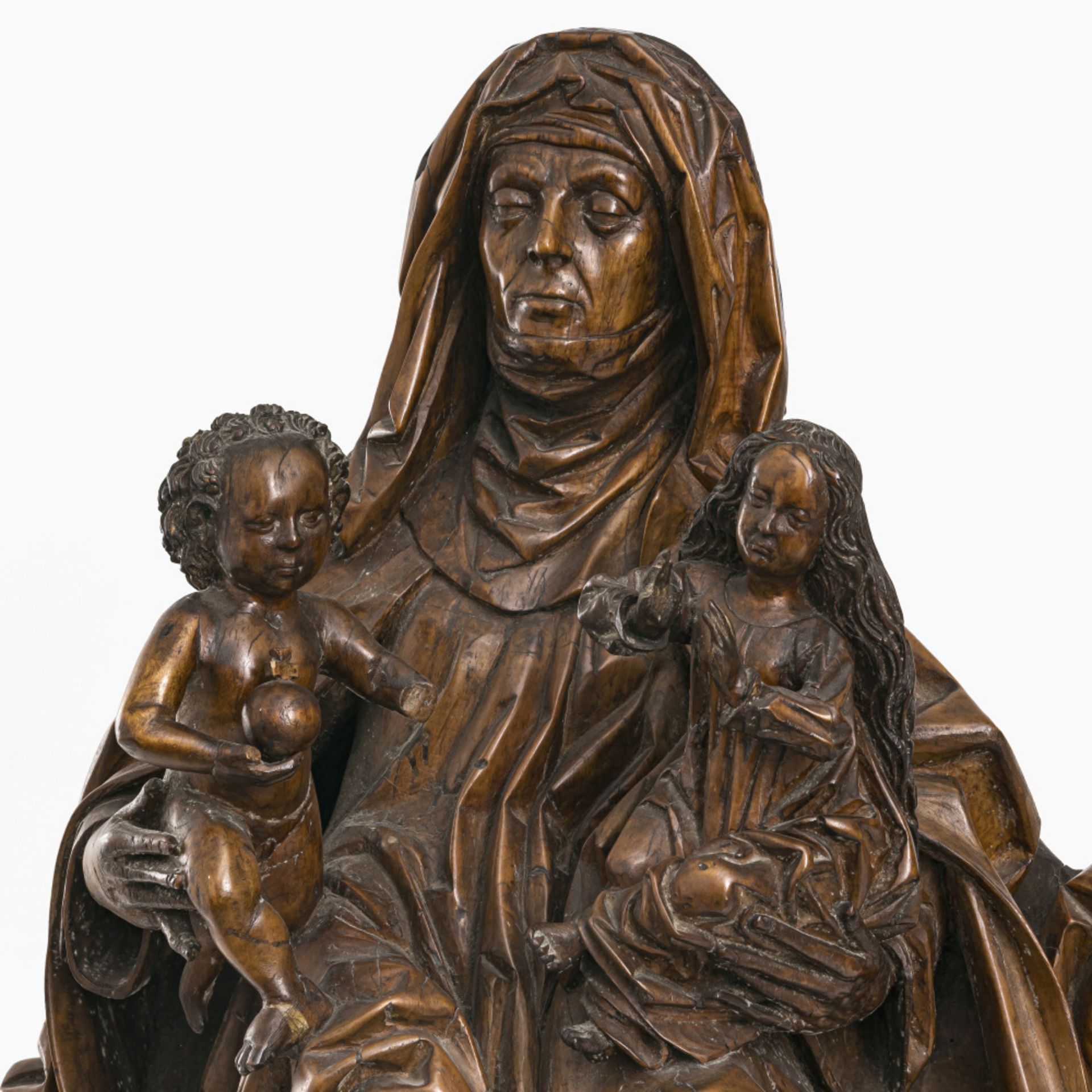 Virgin and Child with Saint Anne - Central Germany/Saxony, circa 1490 - Image 2 of 6