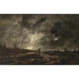 Aert van der Neer, zugeschrieben - River landscape in the moonlight