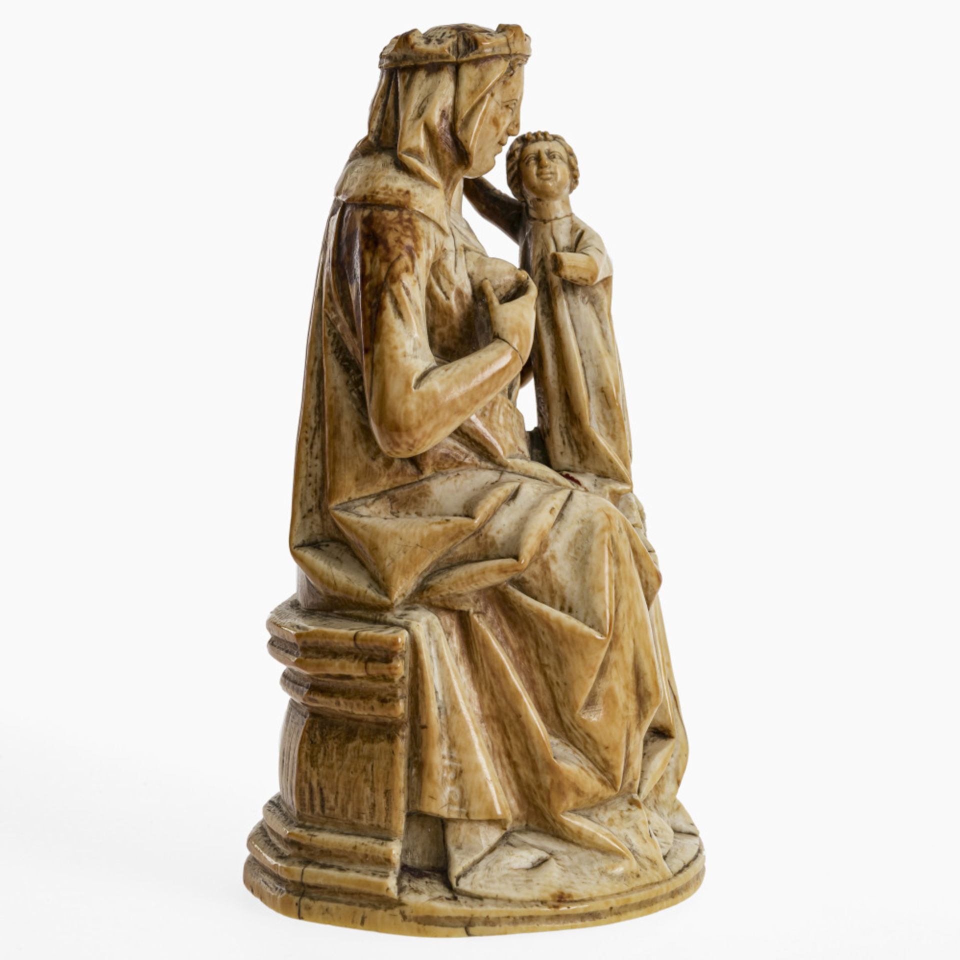 Enthroned Madonna - France, 14th or 19th century - Image 3 of 6
