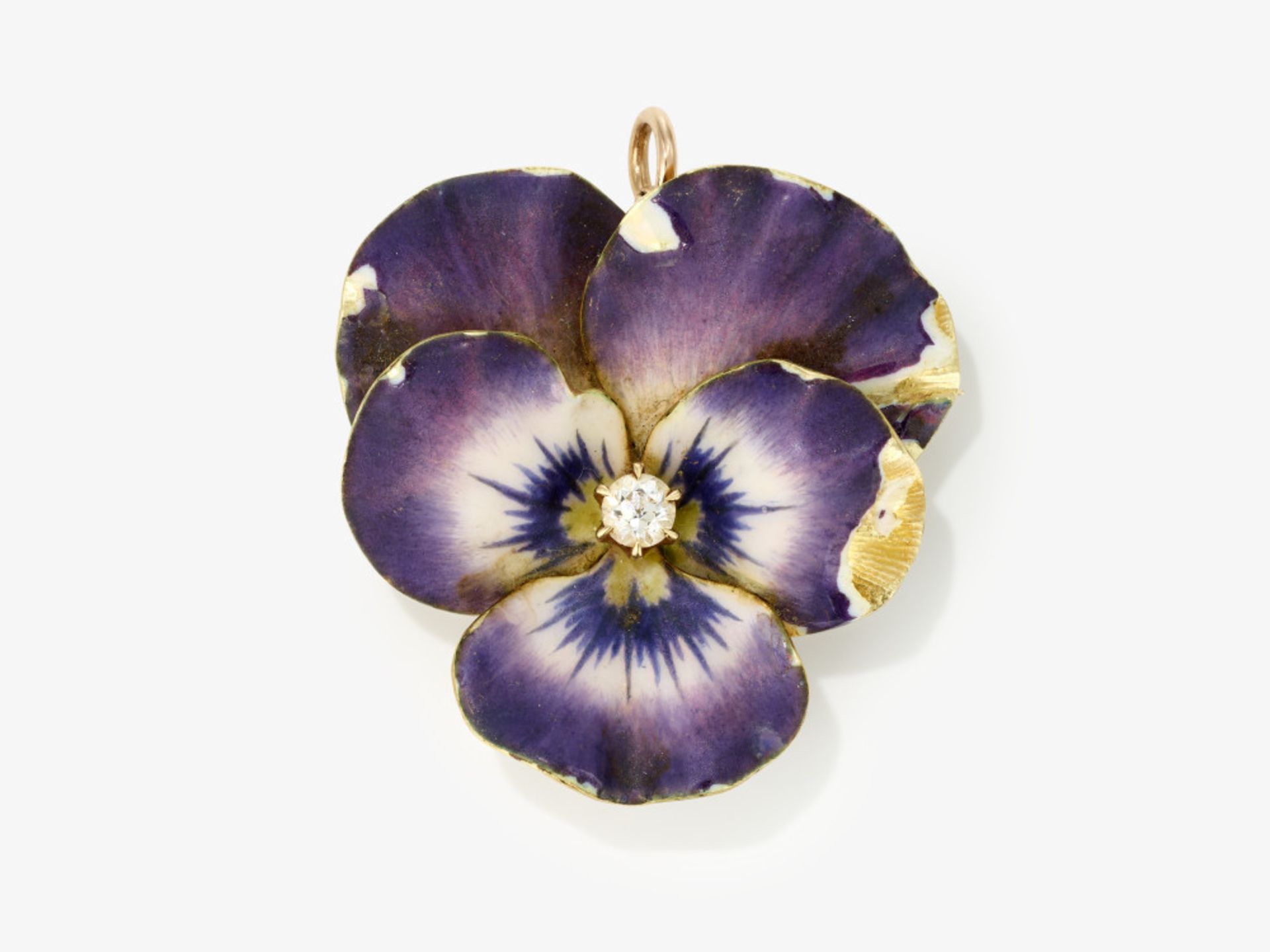 A pansy pendant/brooch - Germany, circa 1900