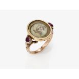 A ring with a miniature - England, circa 1780