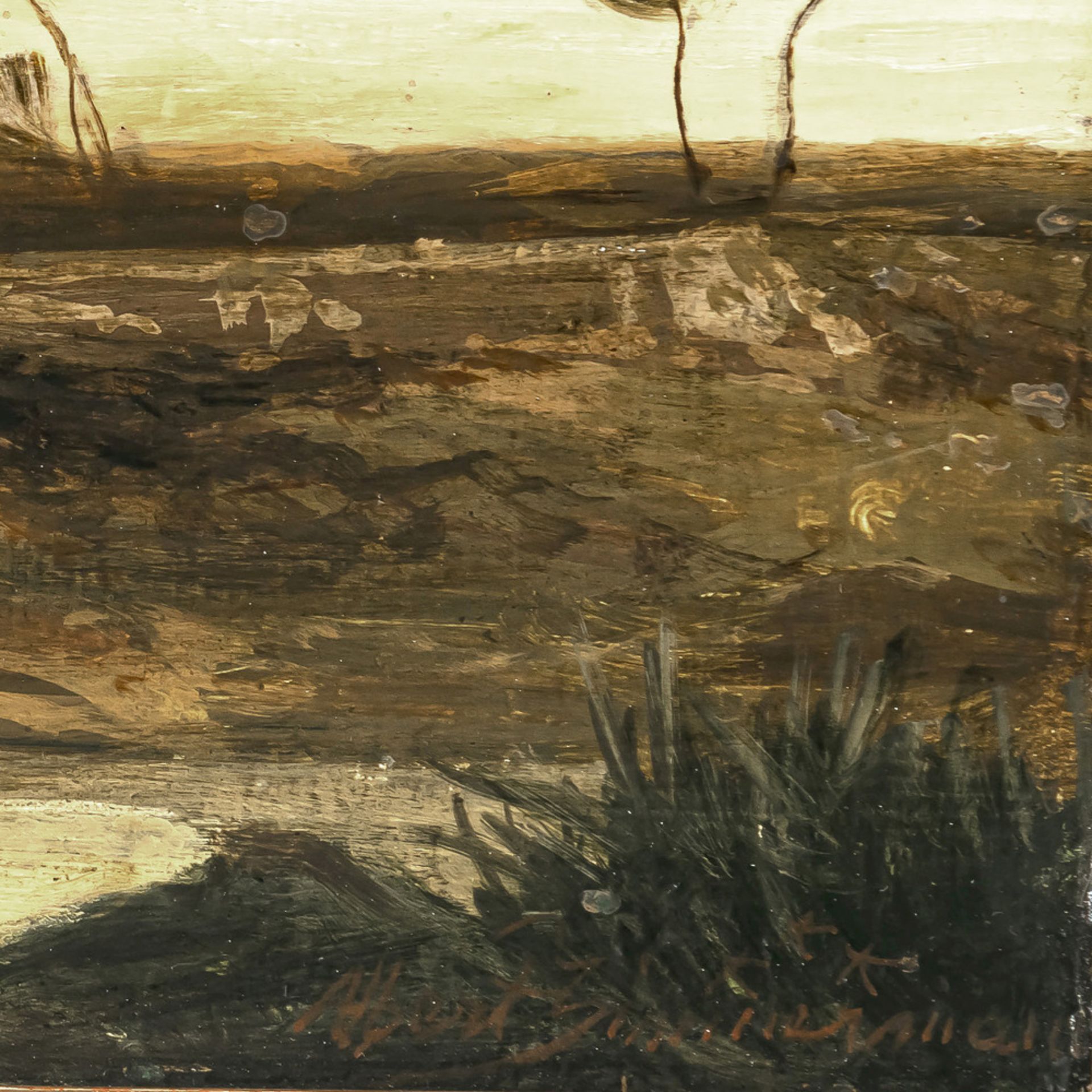 Albert (August Albert) Zimmermann - Southern landscape study - Image 3 of 3