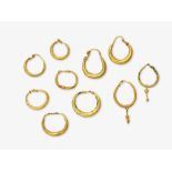 Five pair of hoop earrings - Roman, 1st - 2nd century AD