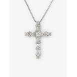 A cross pendant with brilliant-cut diamonds and a fine Venetian necklace - Vienna