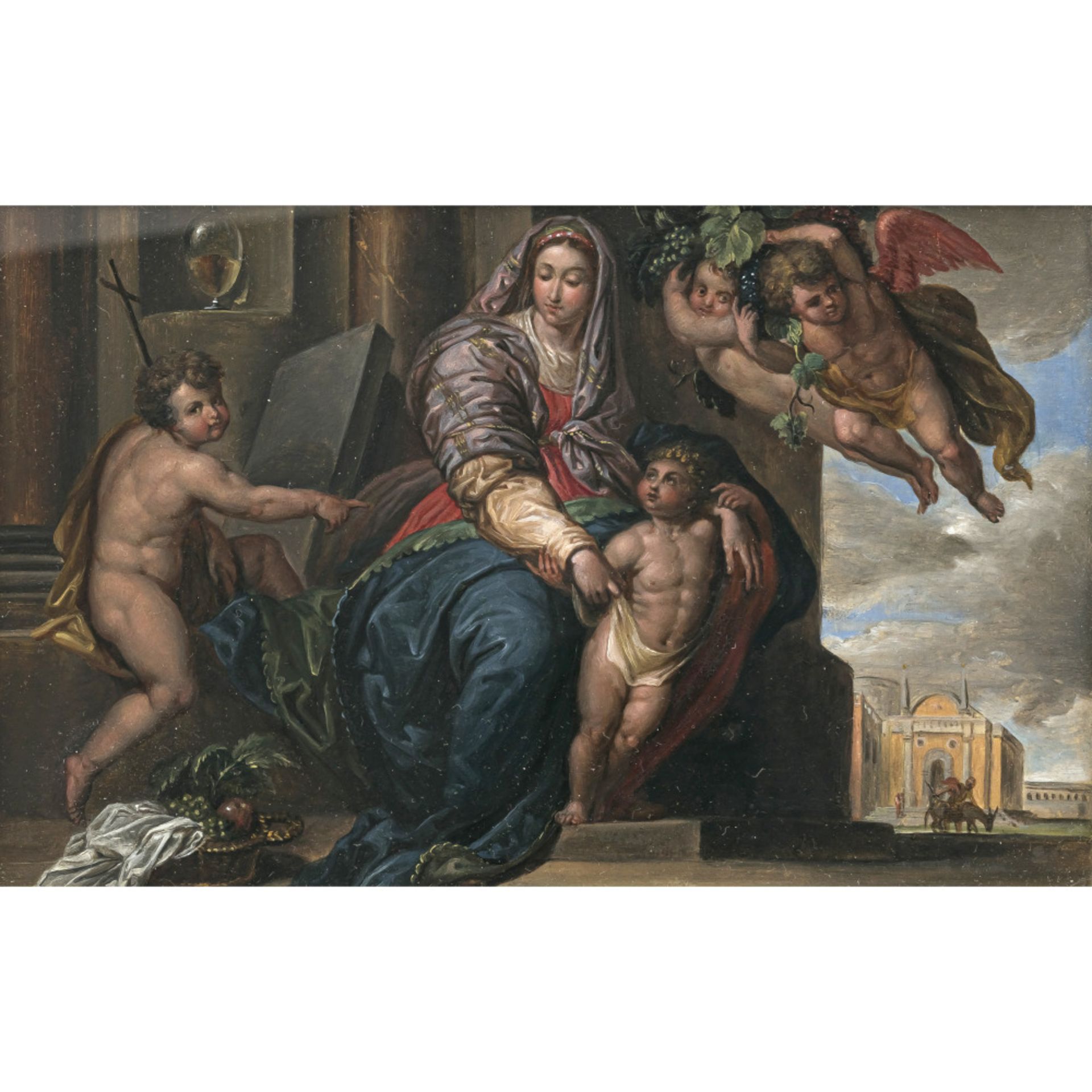 Wohl Wien um 1800 - Maria mit dem Kind und dem Johannesknaben