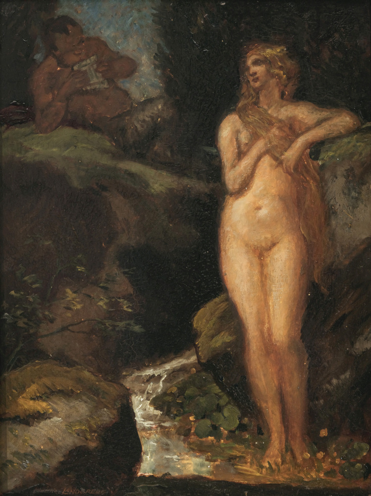 Heinrich Landgrebe - Faun and nymph