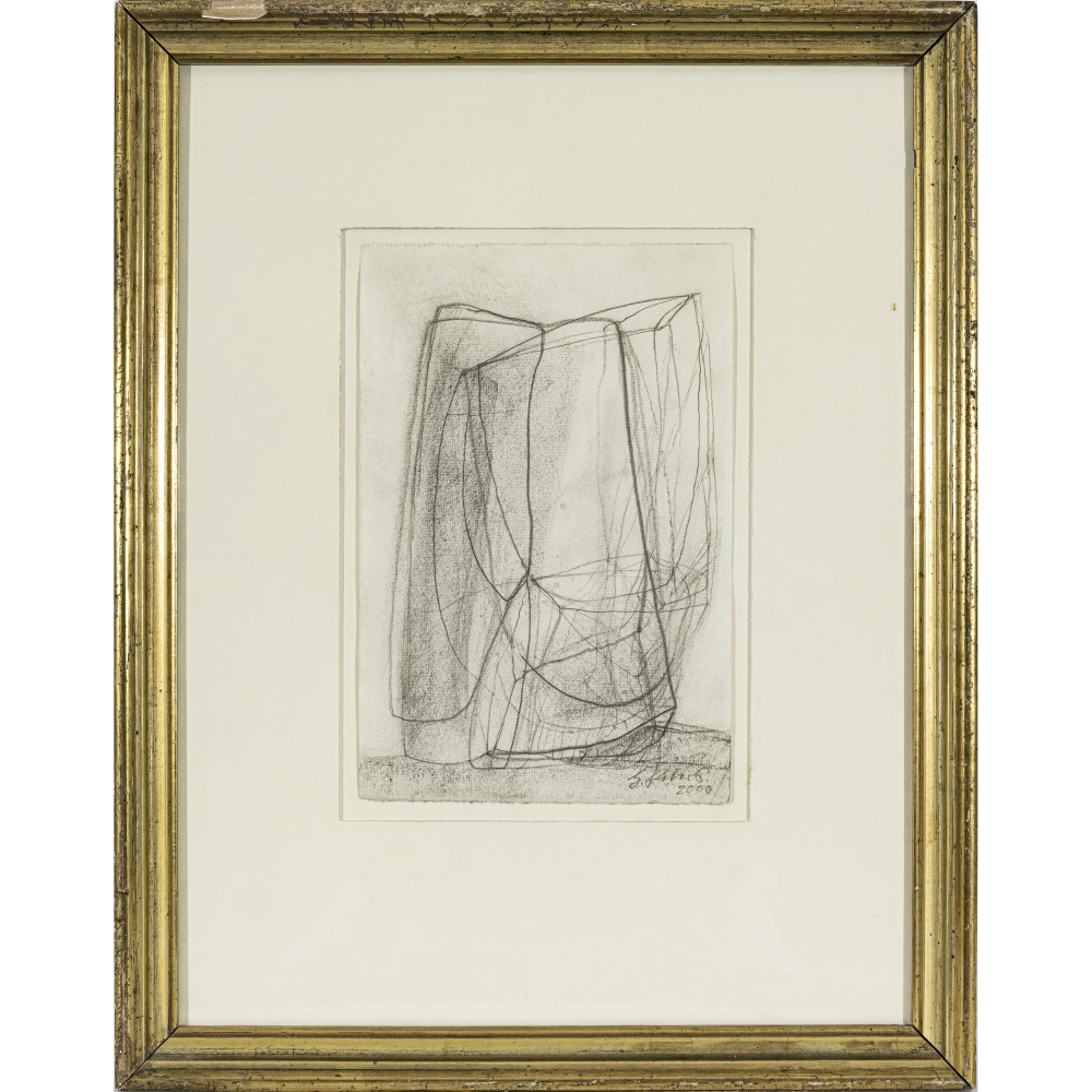 Herbert Peters - Sketch of a reclining figure, 1971. Sketch for a two-part sculpture, 1999. Sketch f - Image 3 of 8