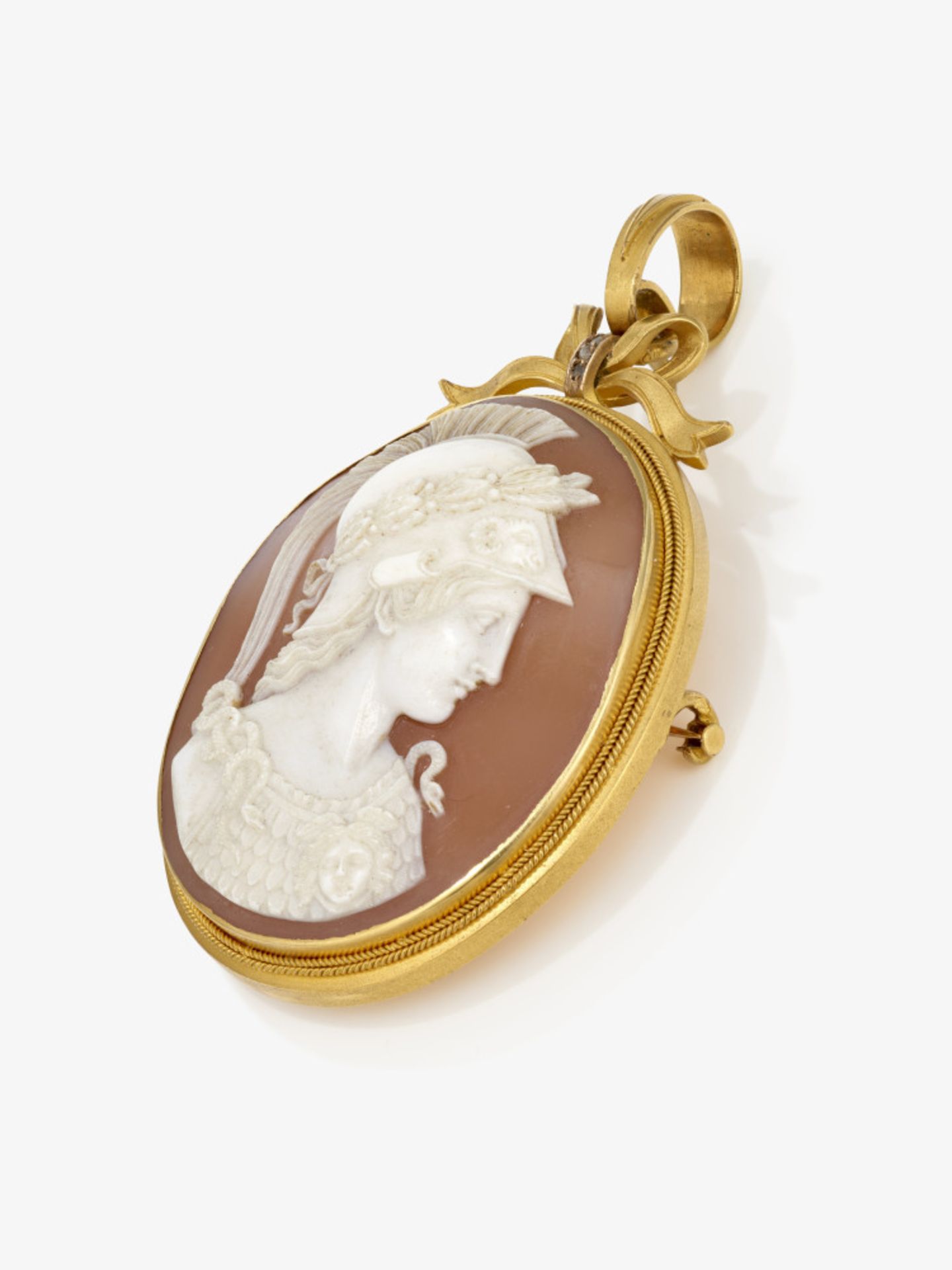 A gem brooch/pendant with a portrait of Athena - Vienna, circa 1875 - Image 2 of 2