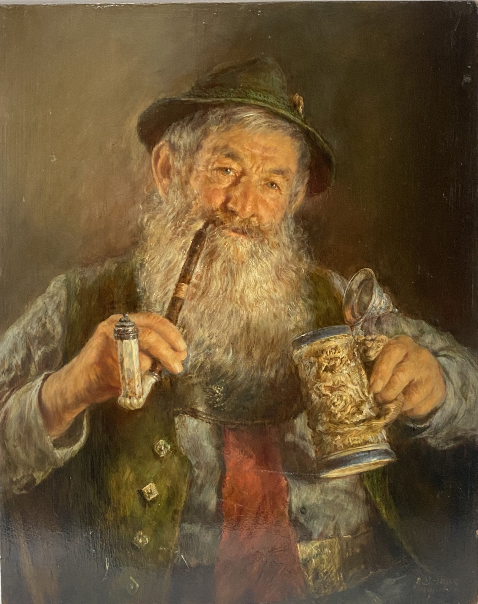 Hrvoj Melkus - Peasants drinking and smoking pipes - Image 5 of 7