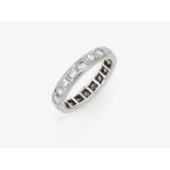 An eternity ring with fine brilliant-cut diamonds