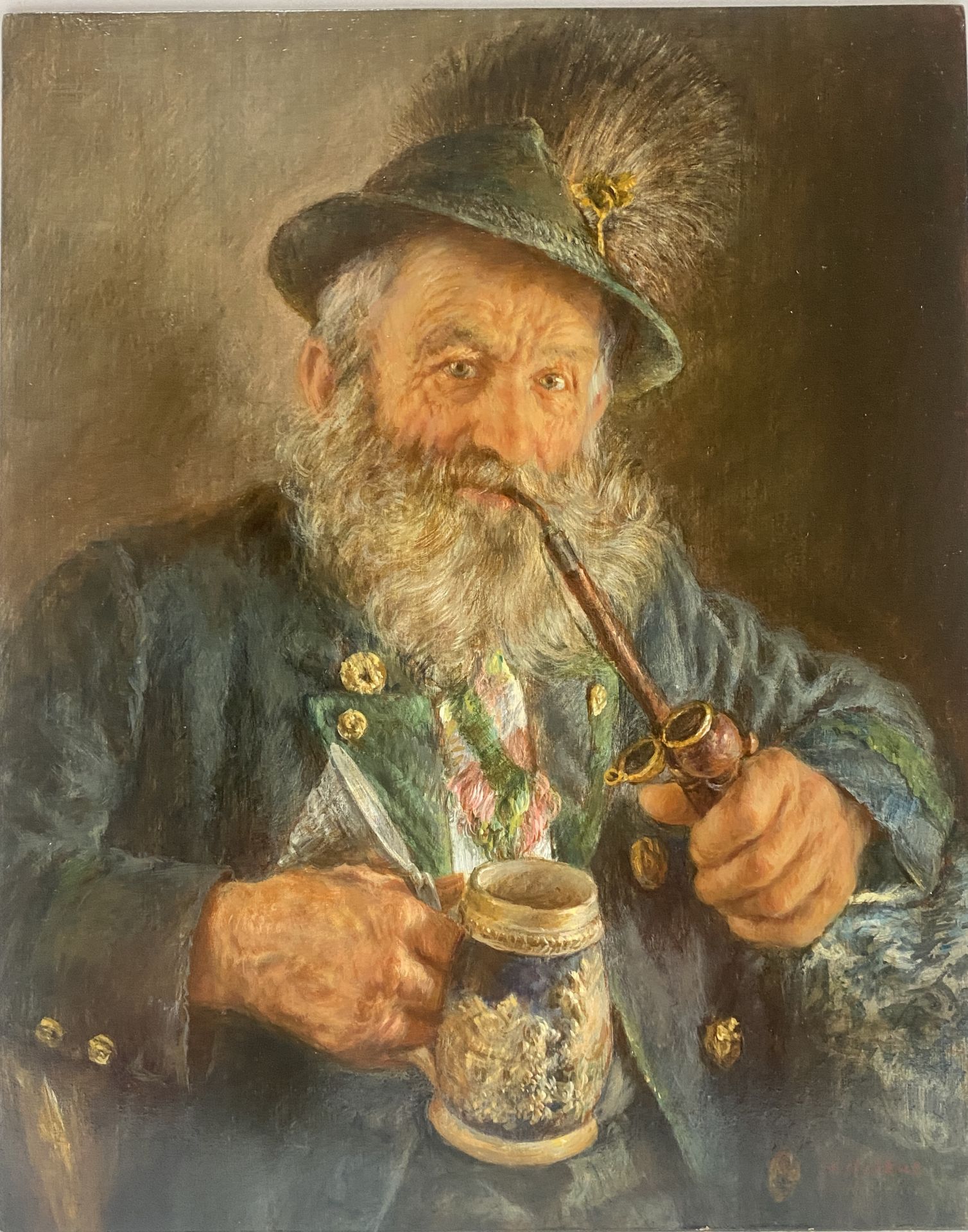 Hrvoj Melkus - Peasants drinking and smoking pipes