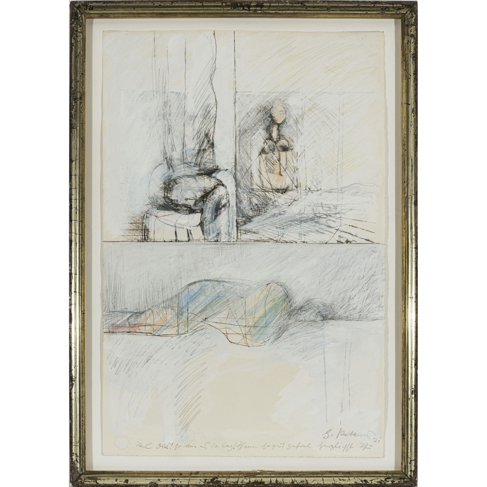 Herbert Peters - Sketch of a reclining figure, 1971. Sketch for a two-part sculpture, 1999. Sketch f - Image 2 of 8