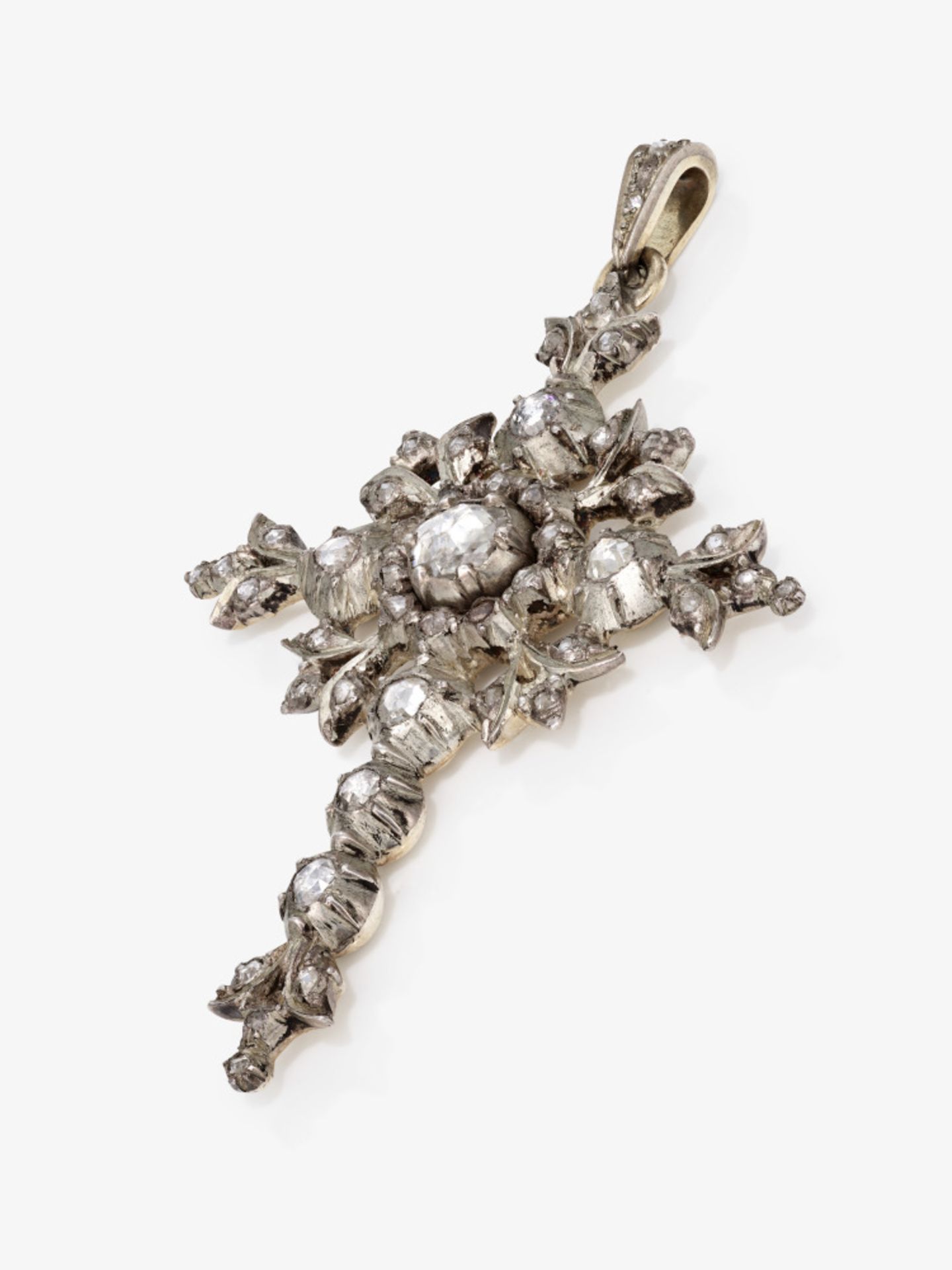 A rare cross pendant with diamonds - France, circa 1740-1750 - Image 2 of 2