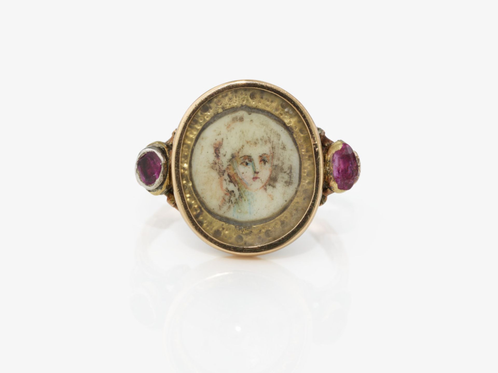 A ring with a miniature - England, circa 1780 - Image 2 of 2