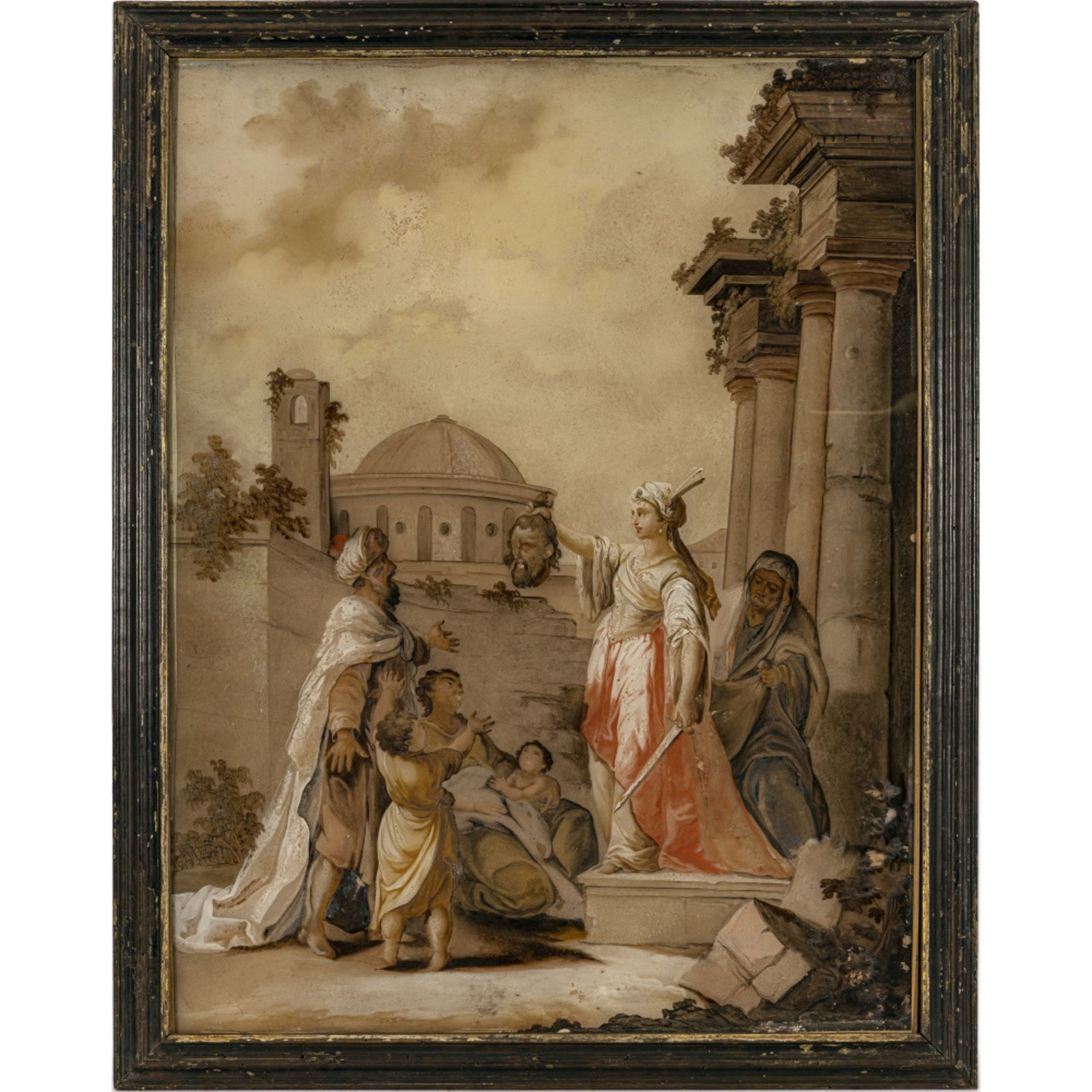 Judith mit dem Haupt des Holofernes - Zug, Ende 18. Jh., Werkstatt der Menteler zugeschrieben - Bild 2 aus 2