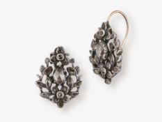 Ein Paar Ohrringe mit Diamantrosen - Wohl Deutschland, um 1750-1760